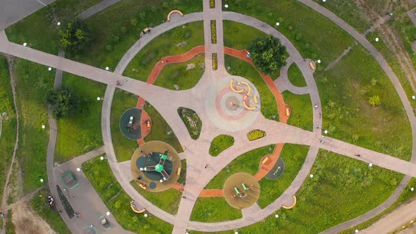 Children's playground in Sosnovoborsk Russia Siberia Krasnoyarskiy Kray Sosnovoborsk alt