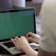 Laptop Green Screen With Woman Typing - VideoHive Item for Sale