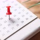Deadline Concept with Push Pin on Calendar Date Close Up - VideoHive Item for Sale