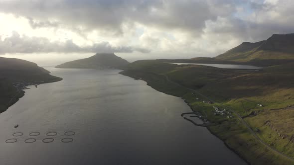 Salmon Farm in Faroe Islands alt