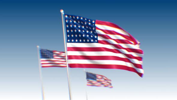 Usa Flags Background 4K