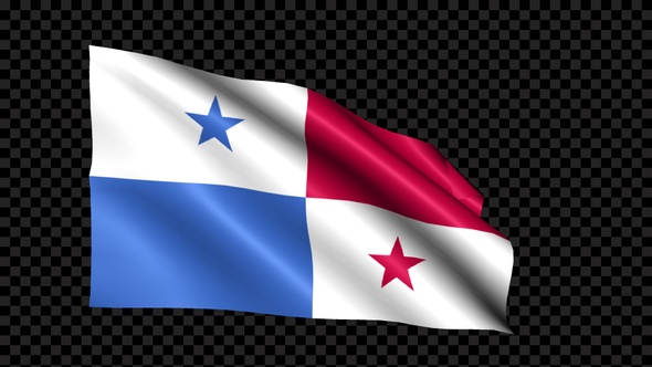 Panama Flag Blowing In The Wind alt