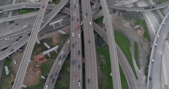 This video is about a birds eye view of rush hour traffic on major freeway in Houston. This video wa alt