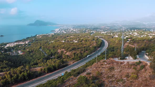 Coast Of Altea Hills On The Costa Blanca of Spain Street With Trees On Both Side alt