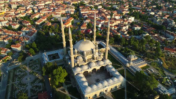 Mosque And City Aerial View alt