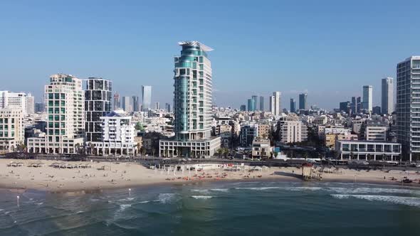 Tel Aviv Beach - Aerial View