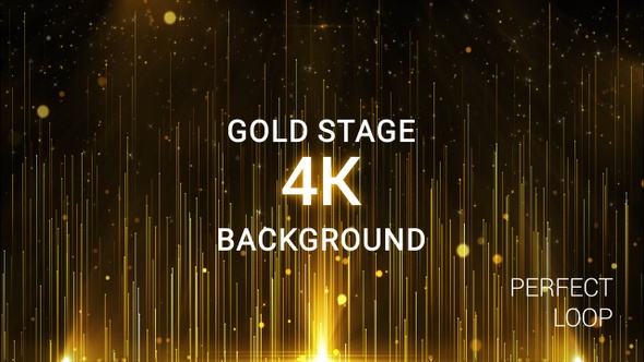 Gold Stage Awards Background 4K