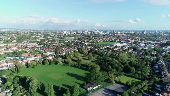 Aerial View Of Wembley Town