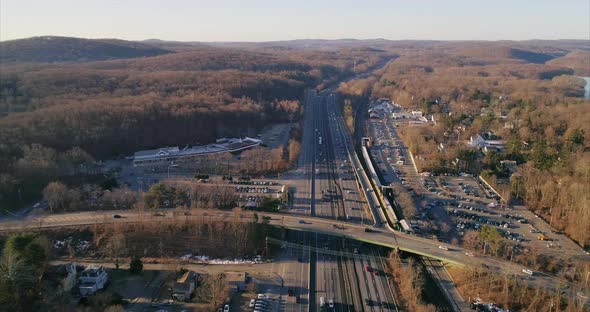 The NY-138 overpass near Goldens Bridge Train Station alt