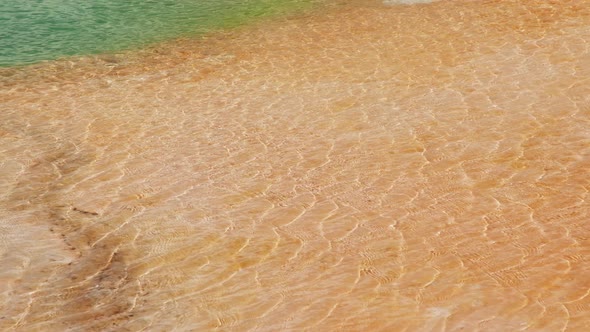 Clear Transparent Rippling Water Surface Texture Following Volcanic Water Flow alt
