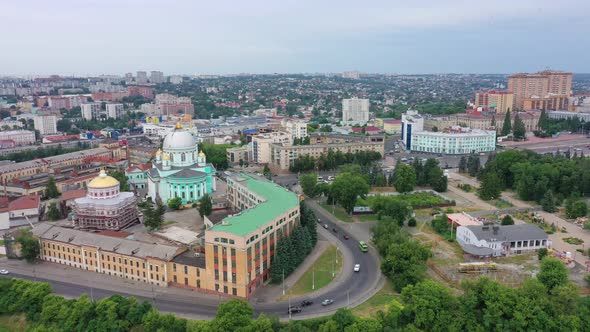 Aerial View of The Center of Kursk Russia