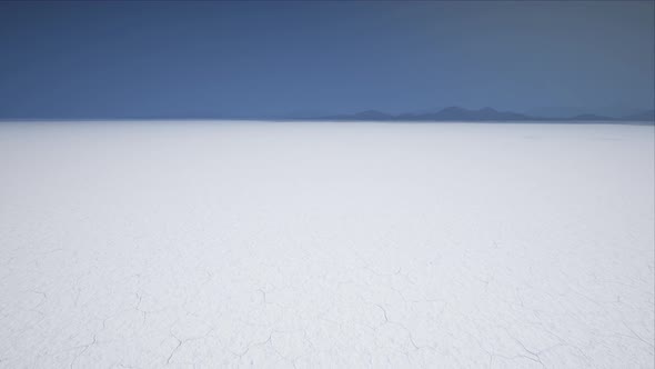 Sunset on Bonneville Salt Flats in USA alt