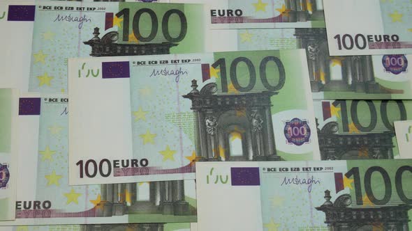 100 Euro Banknotes On The Table