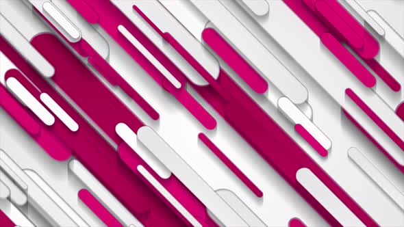 Pink And White Abstract Technology Stripes