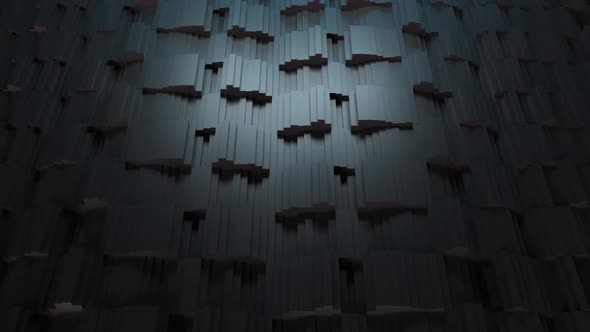 Computer Generated Background Waves of Rectangles Top View alt