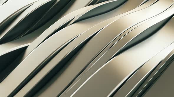 Silver Wavy Lines Background