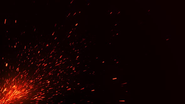 Fire Flames with Sparks Abstract Animation alt