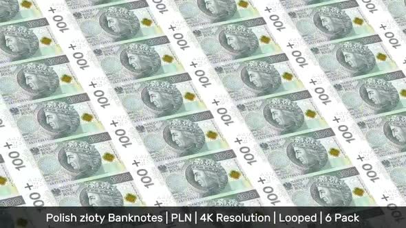 Poland Banknotes Money / Polish złoty / Currency zł / PLN/ | 6 Pack | - 4K alt