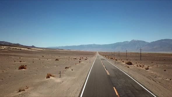 Empty Road in the Death Valley