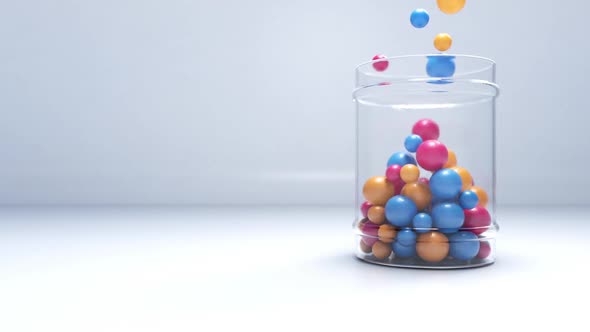balls fill an empty jar ( infographic )