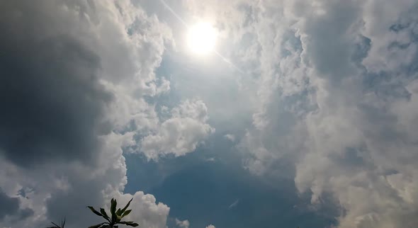Cloudy Sky Time Lapse at Noon Time alt