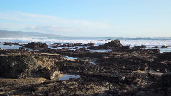 Pescadero Pigeon Point and rocks at the beach. alt