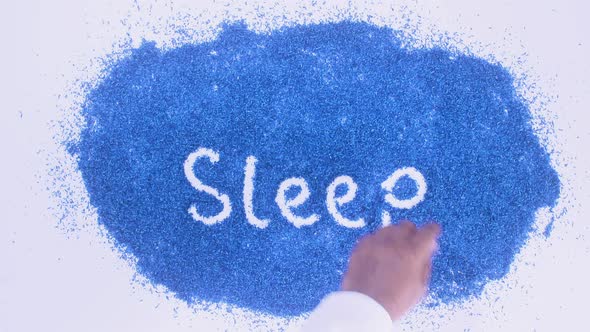 South Asian Hand Writes On Blue Sleep