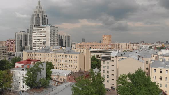 The Tverskoy Administrative District of Moscow, Russia. Sideways Movement