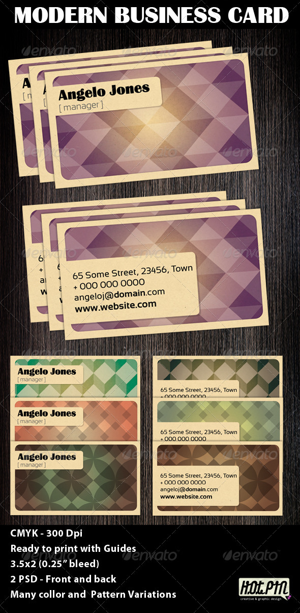 Modern Business Card Template - Business Cards Print Templates