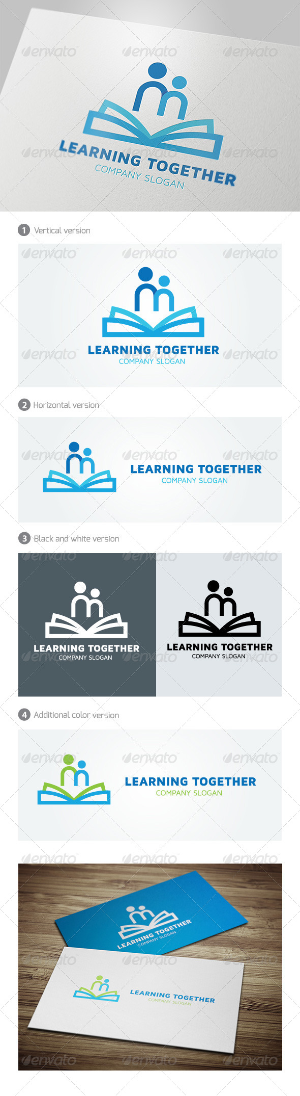 Learning Together - Humans Logo Templates