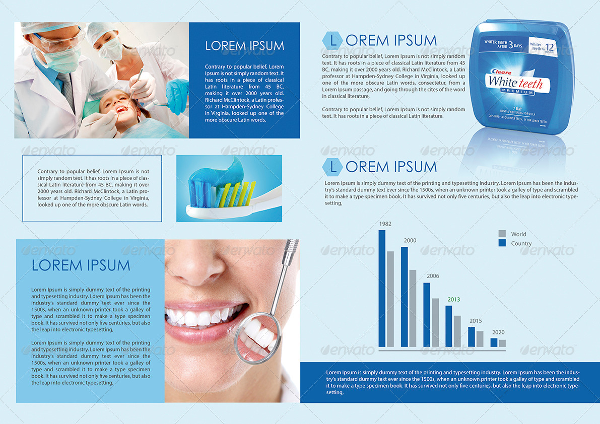 Dental Care A4 Brochure by Enem GraphicRiver