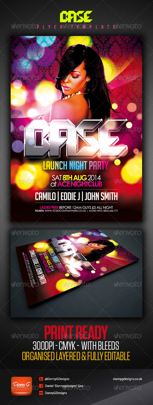 Base Nightclub/Party Flyer Template - Clubs & Parties Events