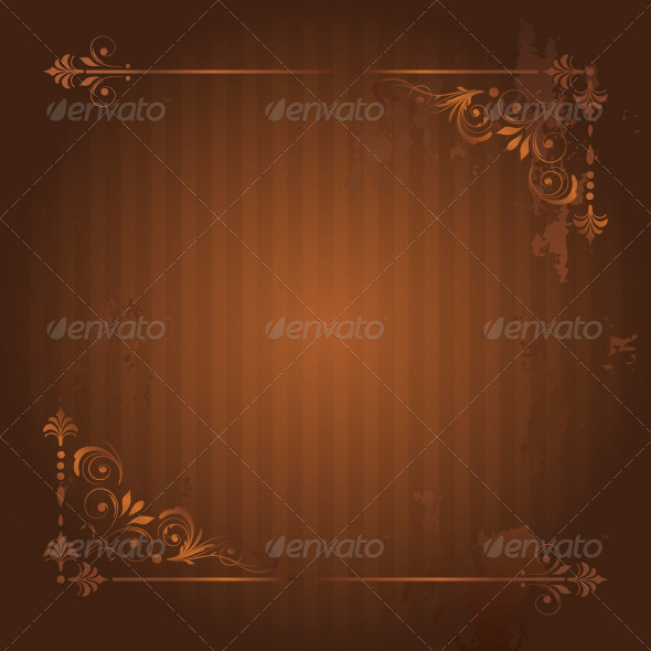 Vintage Frame on Grunge Background - Borders Decorative