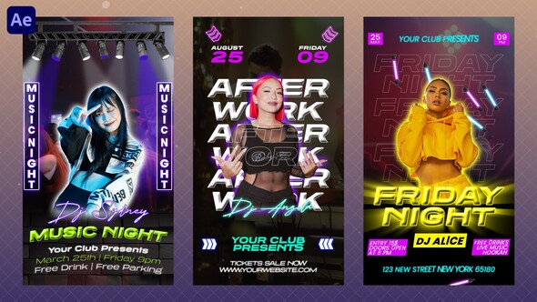 Night Club Flyers Openers template preview