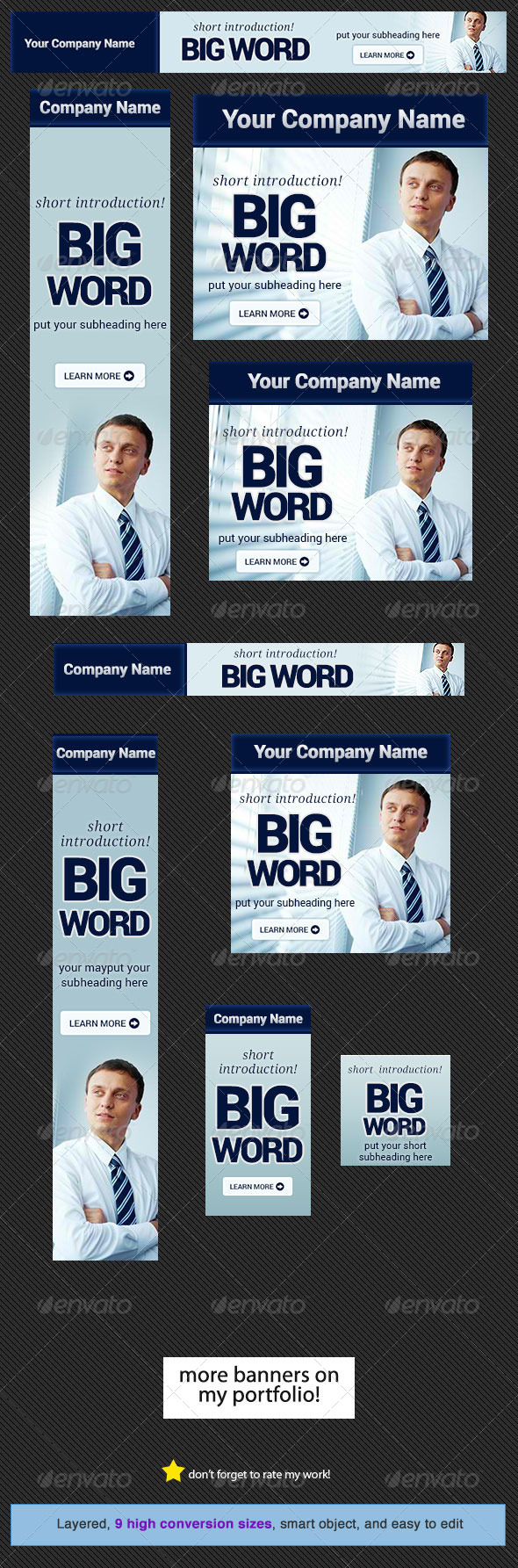 Business Banner Design Template - Banners & Ads Web Elements