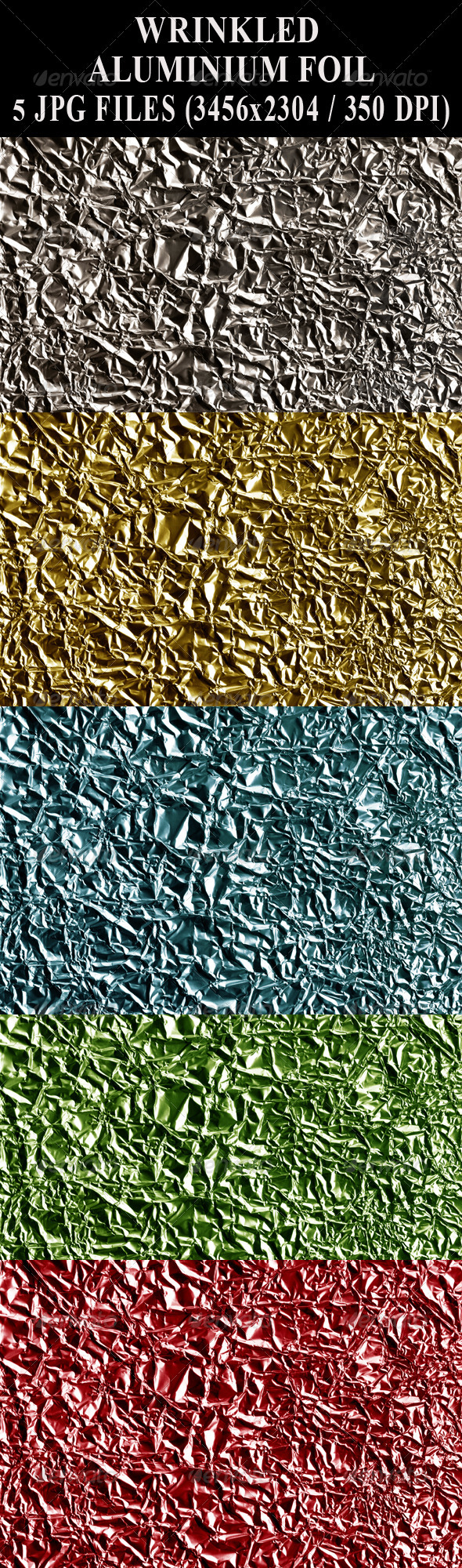 Wrinkled Aluminium Foil - Industrial / Grunge Textures