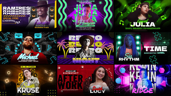 Party Freeze Frame Elements template preview