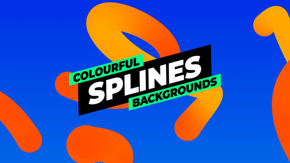Colourful Splines Backgrounds Elements template preview