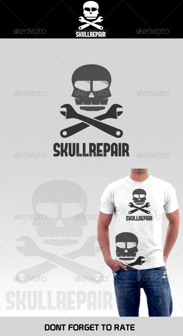 Skull Repair Shop Logo Template - Humans Logo Templates