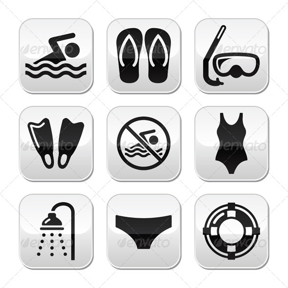 Sport Buttons Set - Sports/Activity Conceptual