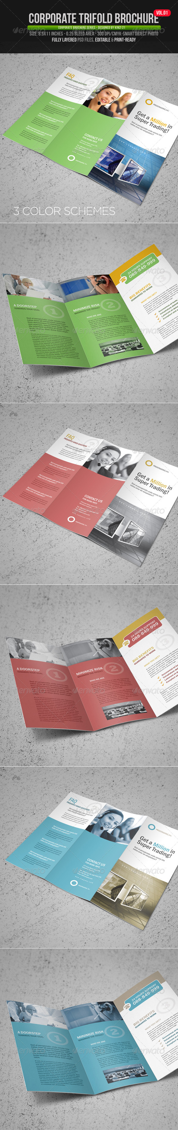 Corporate Trifold Brochure Vol.01 - Corporate Brochures