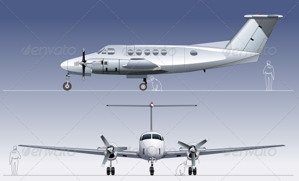 Vector Civil Utility Aircraft - Man-made Objects Objects