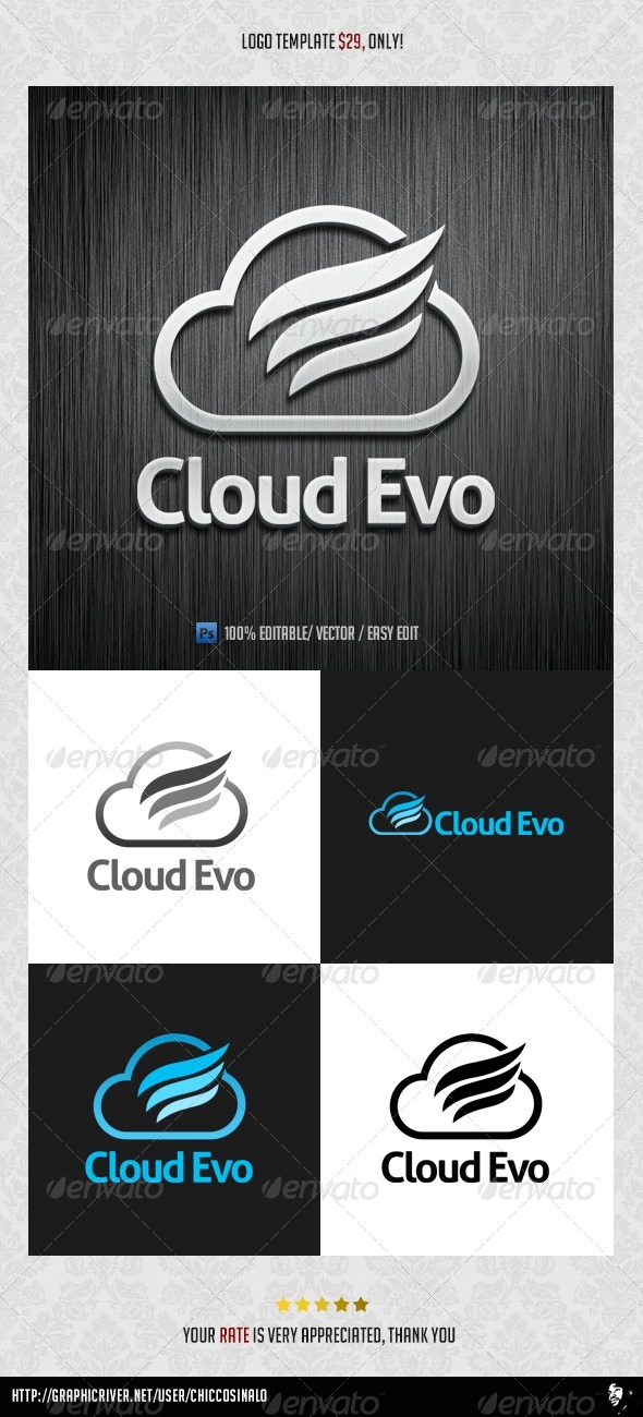 Evolution Cloud Logo Template - Abstract Logo Templates