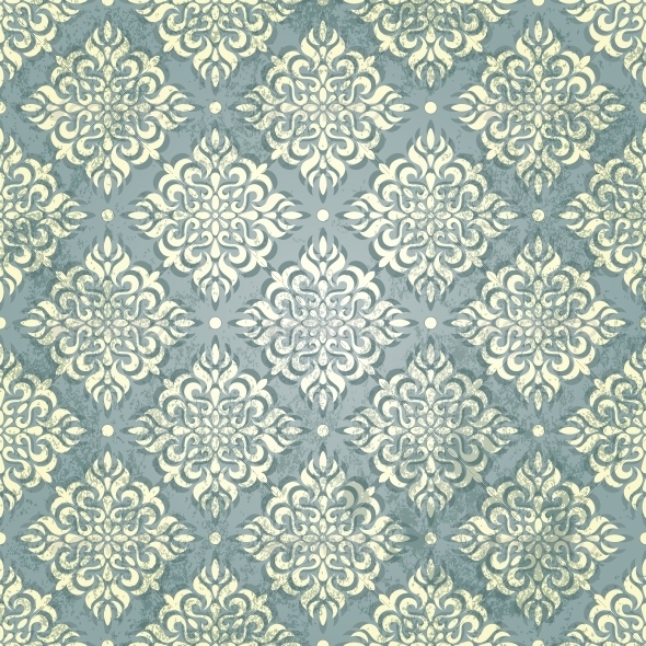 Vintage Wallpaper in Grunge Style - Patterns Decorative