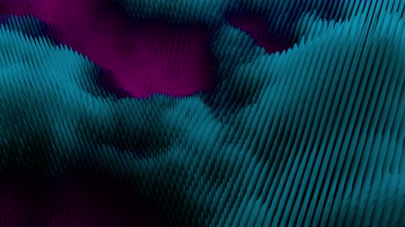 Colored blots move in 3d format, creating a drawing alt