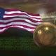 Liberia Flag With Football And Cup Background Loop 4K - VideoHive Item for Sale