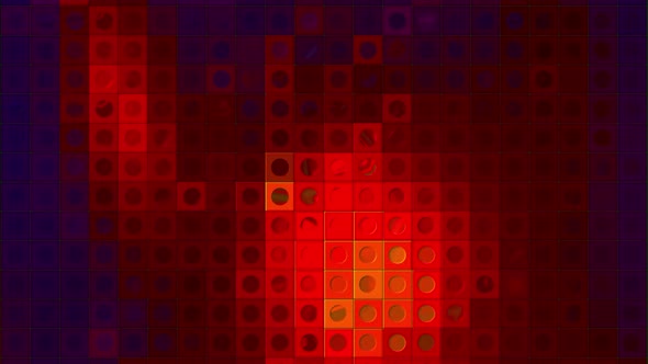 Colorful Background with Moving Colors on Mosaic Squares with Dots alt