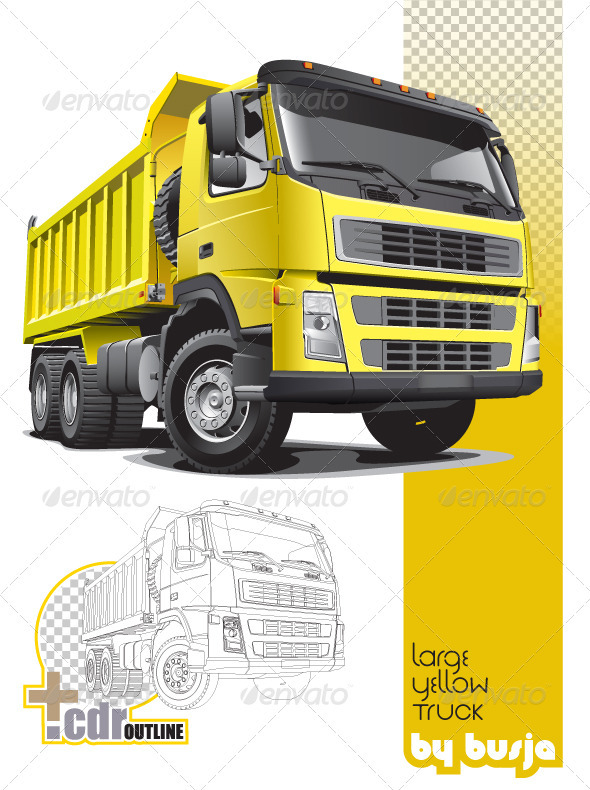 Large yellow truck - Industries Business