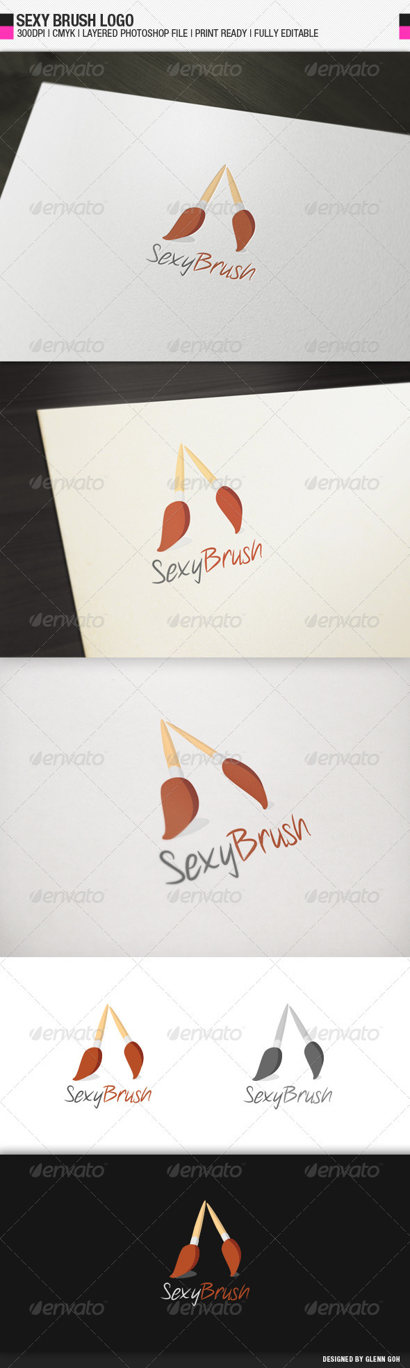 Sexy Brush Logo - Objects Logo Templates