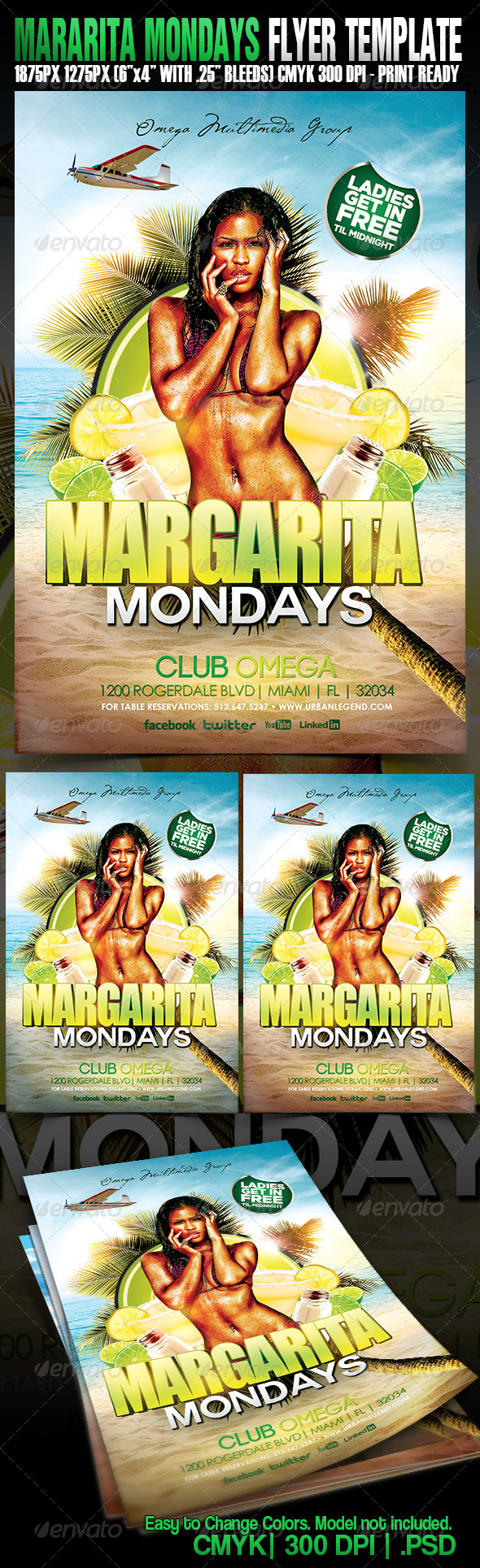 Margarita Mondays - Events Flyers